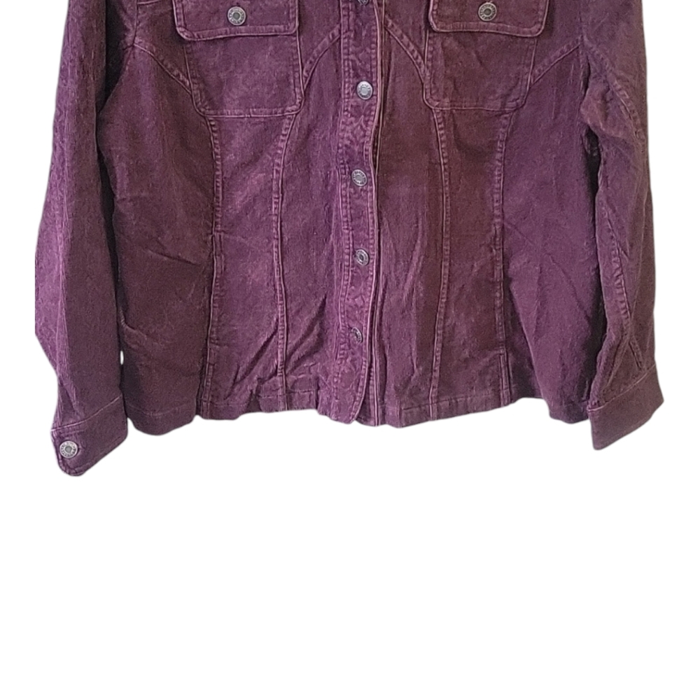 Cj Banks - Stretch Textured Corduroy Purple Jacket - Size X - Picture 3 of 10